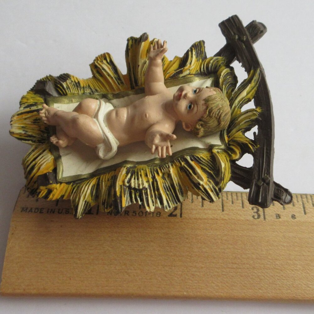 Nativity Christmas Figures Depose Italy Vintage Joseph Mary Baby Jesus Family - Picture 13 of 15